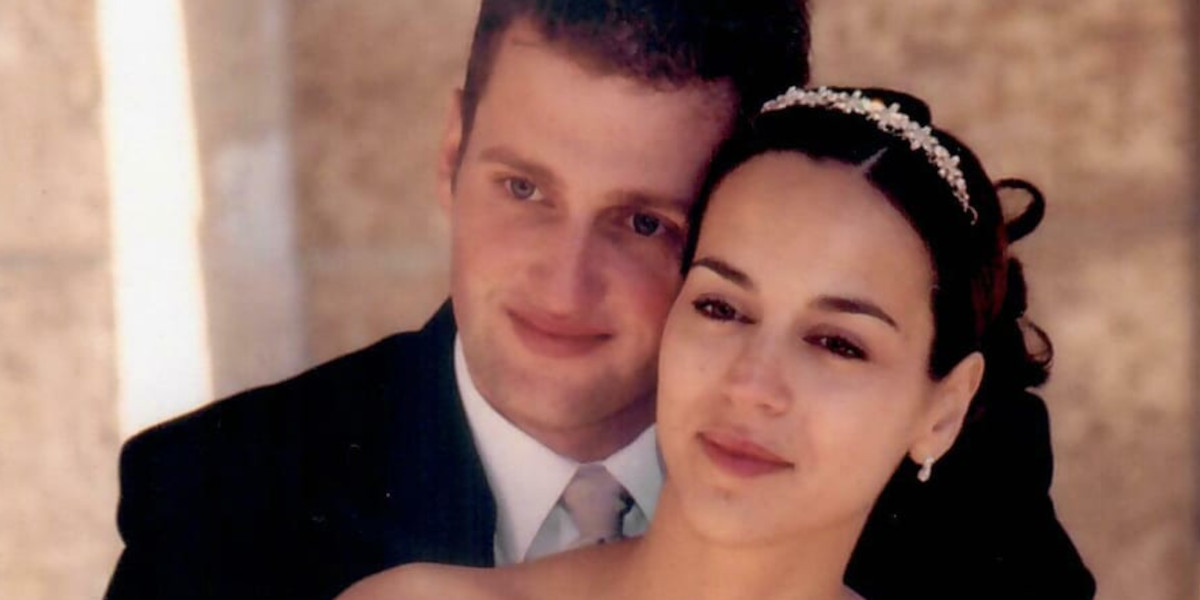 Gordon and Lisbeth on their wedding day